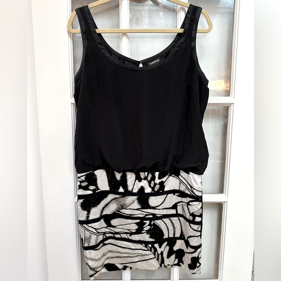 Bebe Y2K 100% Silk Open Back Fitted Bodycon Dress Women’s Size Medium M - Picture 13 of 13